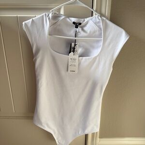 Express White Body Contour Bodysuit